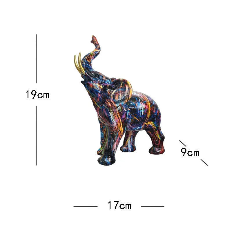 Exclusively For Colorful Elephant Resin Ornaments For Home Furnishings - Bellarte Enchanté Exclusively For Colorful Elephant Resin Ornaments For Home Furnishings